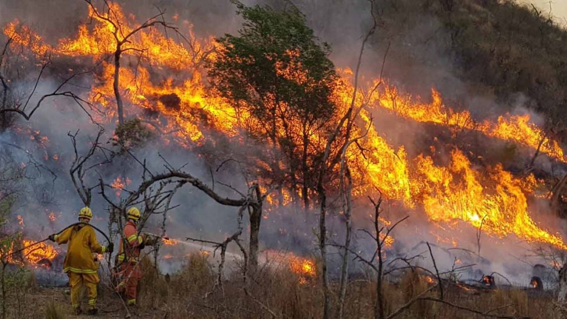 Raging fires in Córdoba.