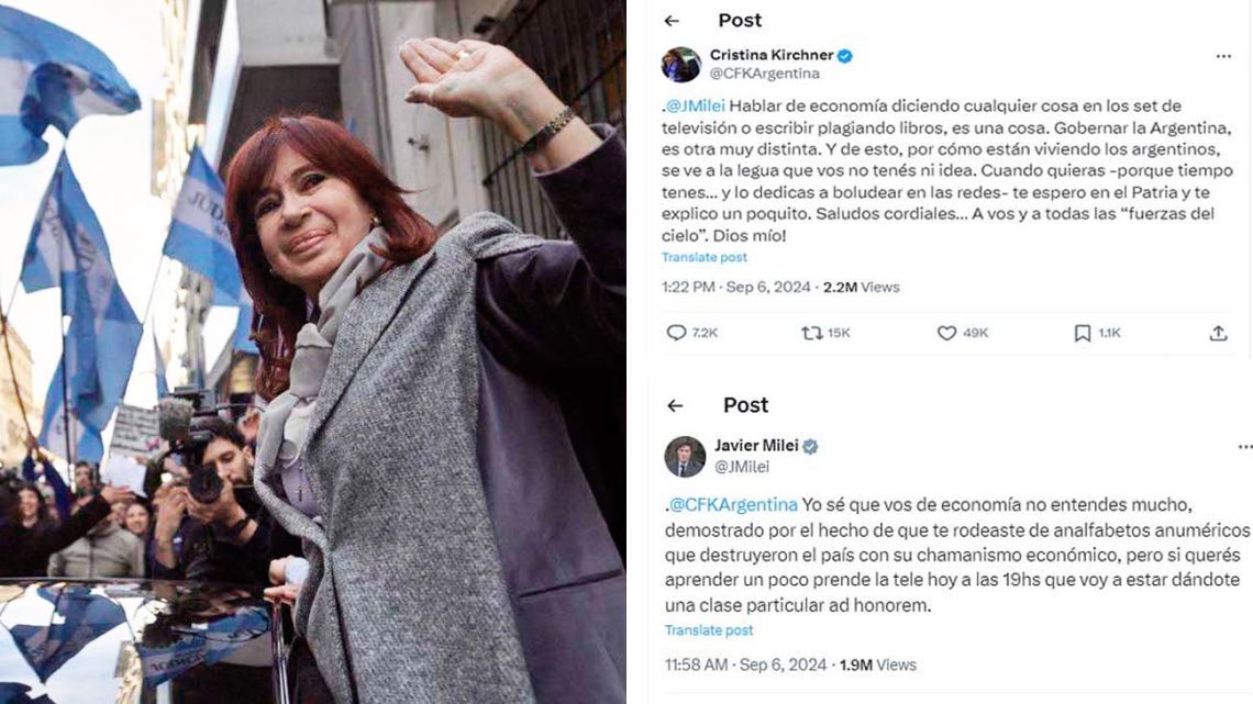 Cristina Kirchner steps into the ring against Milei while seeking to order Peronism