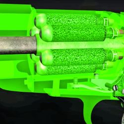 Este es un revólver original Colt Walker de otro coleccionista, similar al de Gabriel Galindo. Una pieza también muy valiosa.