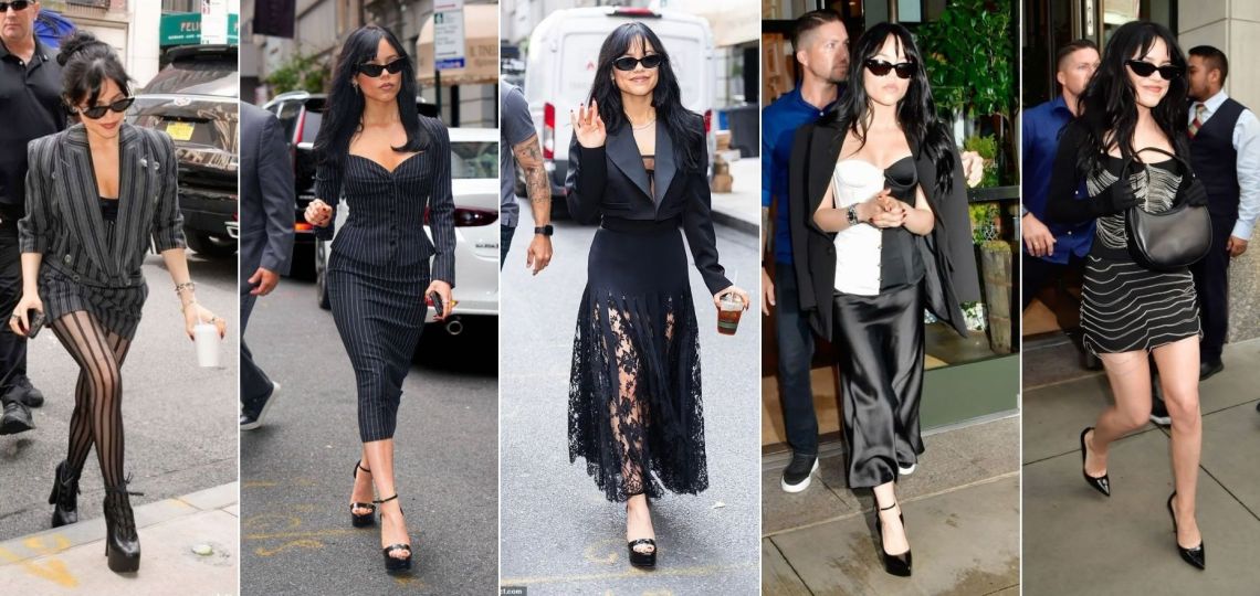 Terror y sensualidad: los mejores looks de Jenna Ortega para las presentaciones de Beetlejuice