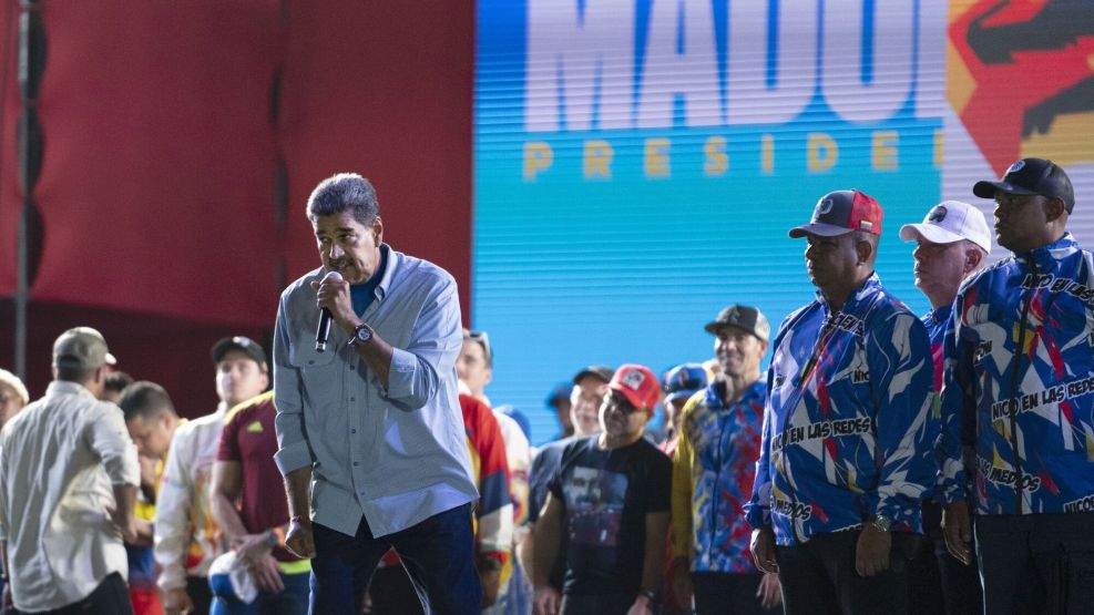 President Nicolas Maduro Holds Closing Campaign Rally