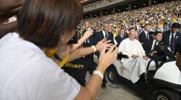 Papa Francisco en el Estadio Nacional de Singapur el 12 de septiembre de 2024