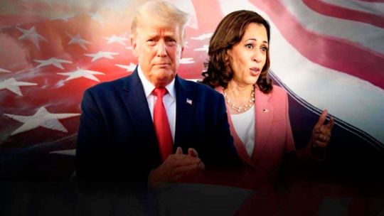 Trump, Harris: Battle for the White House.