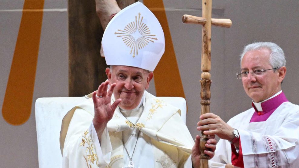 Papa Francisco en el Estadio Nacional de Singapur el 12 de septiembre de 2024