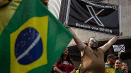 Former President Bolsonaro Holds Rally Against Brazil's X Ban