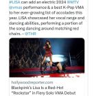 Medios internacionales elogiaron a Lisa por su presentación en los VMAs
