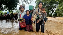 Dramáticas inundaciones en Birmania.