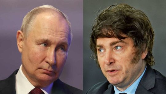 Vladimir Putin and Javier Milei.