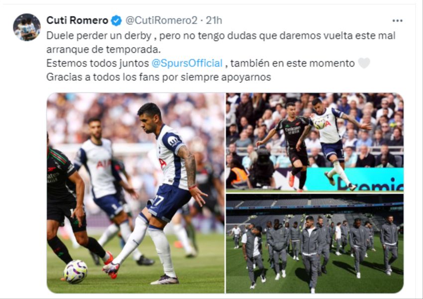 El mensaje de Romero apoyando a los 