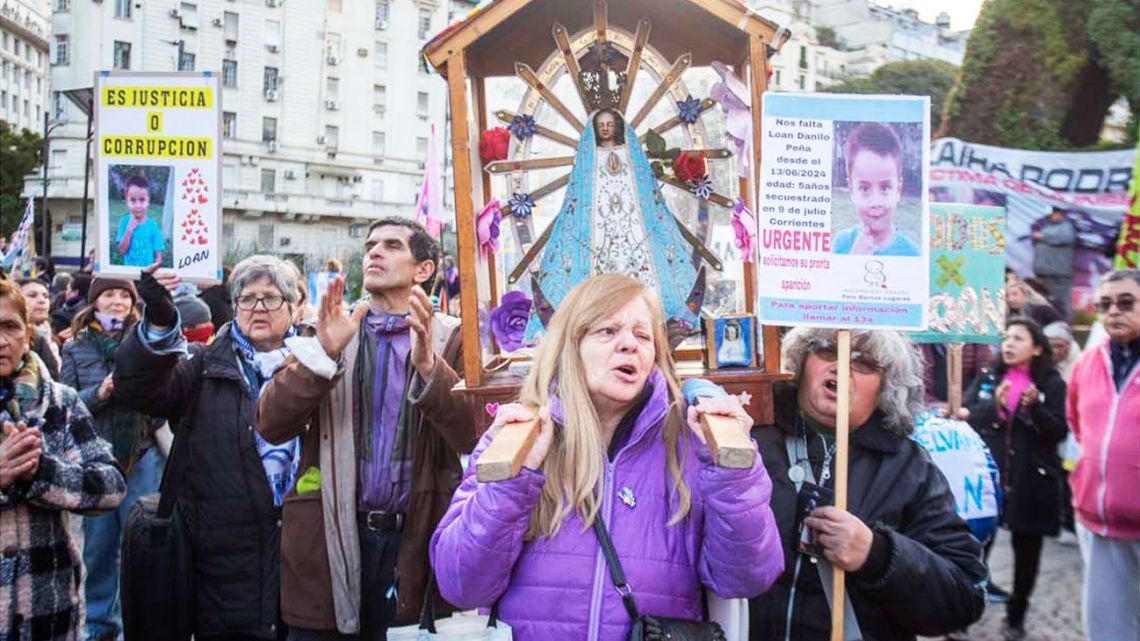 Protesters demonstrate during an anti-gender violence rally in Buenos Aires.