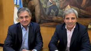 Luis Caputo y José Luis Daza en el ministerio de Economía.
