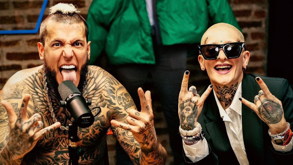 Alex Caniggia y Furia Scaglione en su programa de streaming