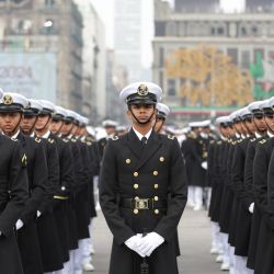 Elementos del Ejército mexicano participan en el Desfile Cívico Militar por el 214 Aniversario de la Independencia de México, en la Ciudad de México. | Foto:Xinhua/Francisco Cañedo