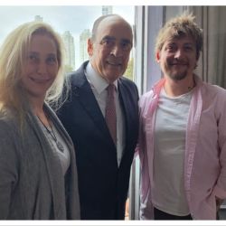 Karina Milei, Guillermo Francos y Santiago Caputo | Foto:CEDOC