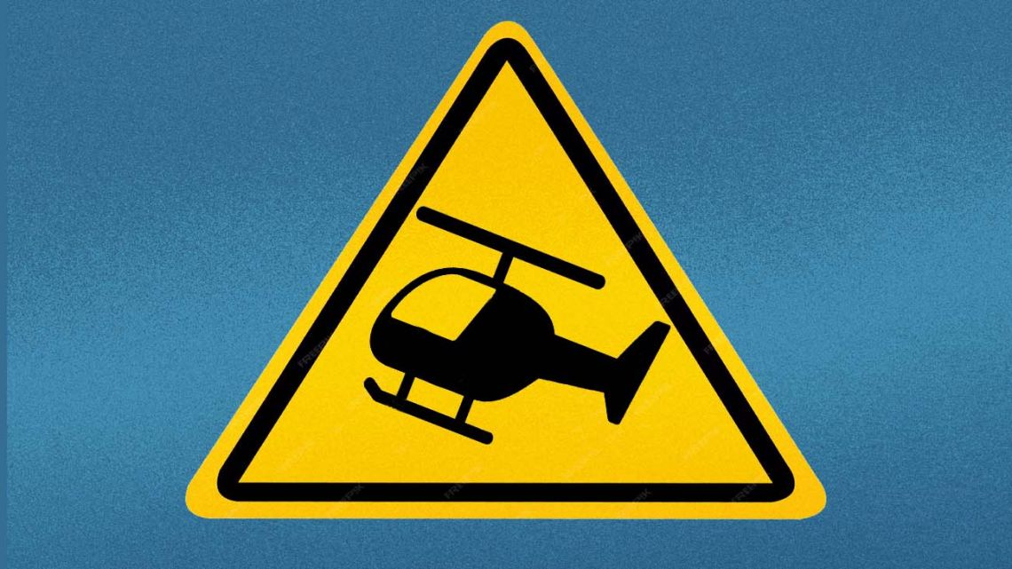 Helicopter ahead.