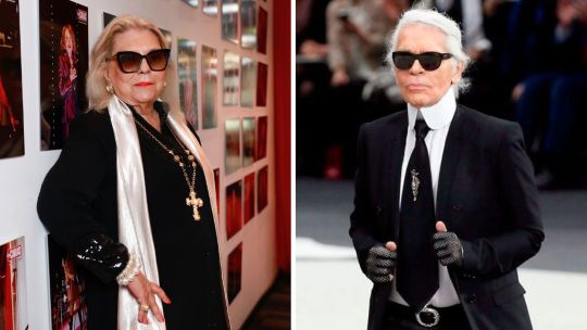 Llilita Carrió y Karl Lagerfeld