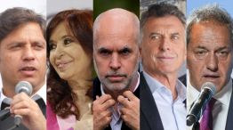 Axel Kicillof, Cristina Kirchner, Horacio Rodríguez Larreta, Mauricio Macri y Daniel Scioli 20230923