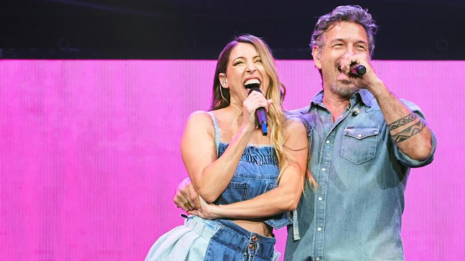 Flor Bertotti y Federico Amador juntos en el show del Movistar Arena