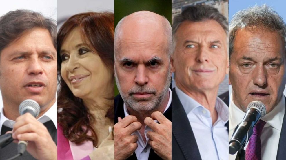 Axel Kicillof, Cristina Kirchner, Horacio Rodríguez Larreta, Mauricio Macri y Daniel Scioli 20230923