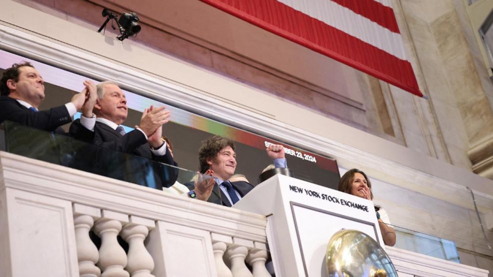 Javier Milei en Wall Street