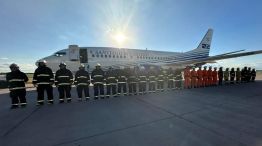 Presentación oficial del avión hidrante de Santiago del Estero