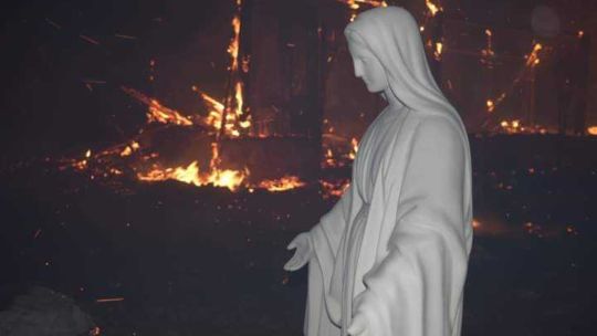 Milagro en Córdoba: se incendió un santuario y la imagen de la Virgen quedó intacta