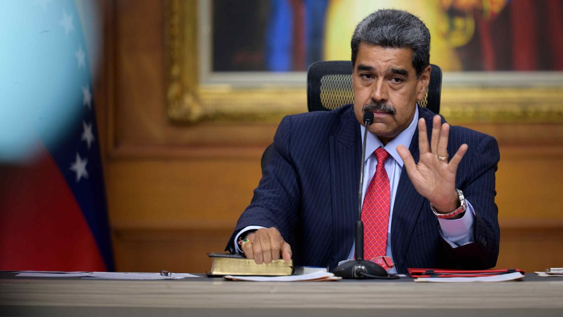 Nicolas Maduro, Venezuela's president, during a press conference at Miraflores Palace in Caracas, Venezuela, on Wednesday, July 31, 2024.