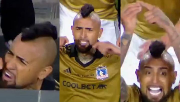 Arturo Vidal gestos hinchas River