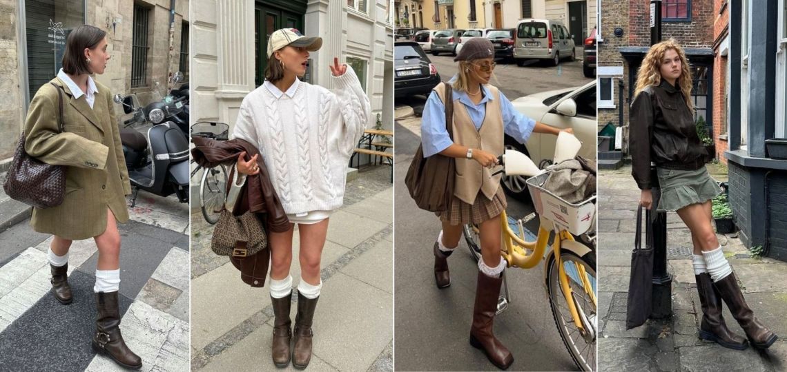 Streetstyle: así se llevan las botas con medias esta temporada