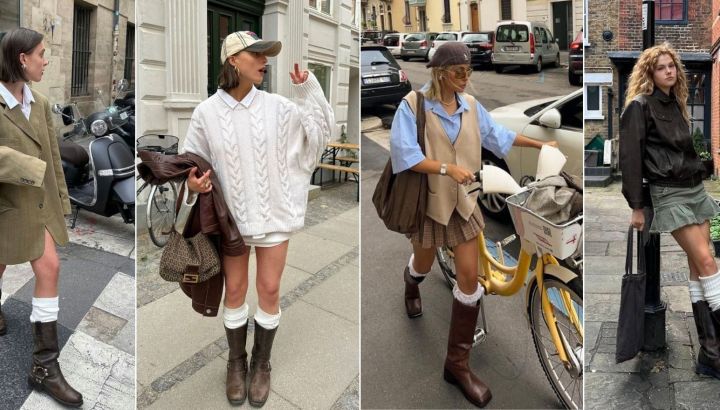 Streetstyle: así se llevan las botas con medias esta temporada