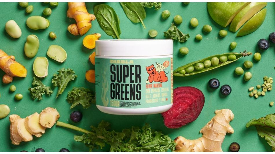 Diabla no descansa: Nuevo sabor manzana SuperGreens. 