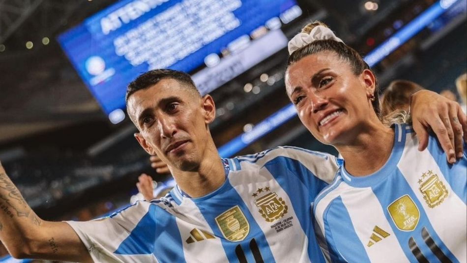 Ángel Di María y Jorgelina Cardoso 