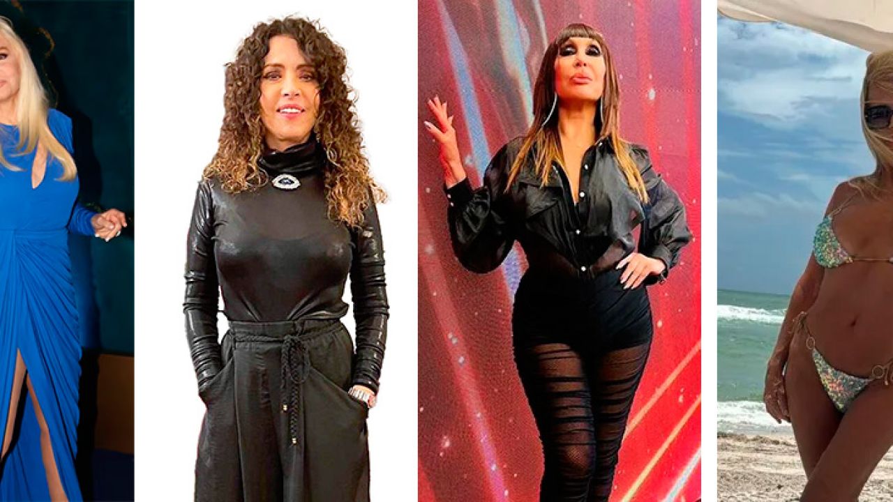 Susana Giménez, Patricia Sosa, Moria Casán y Graciela Alfano, cuatro de las mujeres más admiradas del espectáculo argentino. | Foto:Cedoc