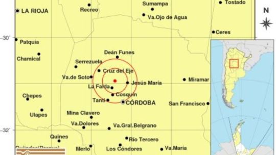 Un temblor sacudió a Córdoba y se sintió en distintos puntos de la provincia