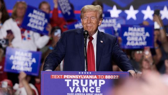 Donald Trump en el Centro de Convenciones Bayfront en Erie, Pensilvania