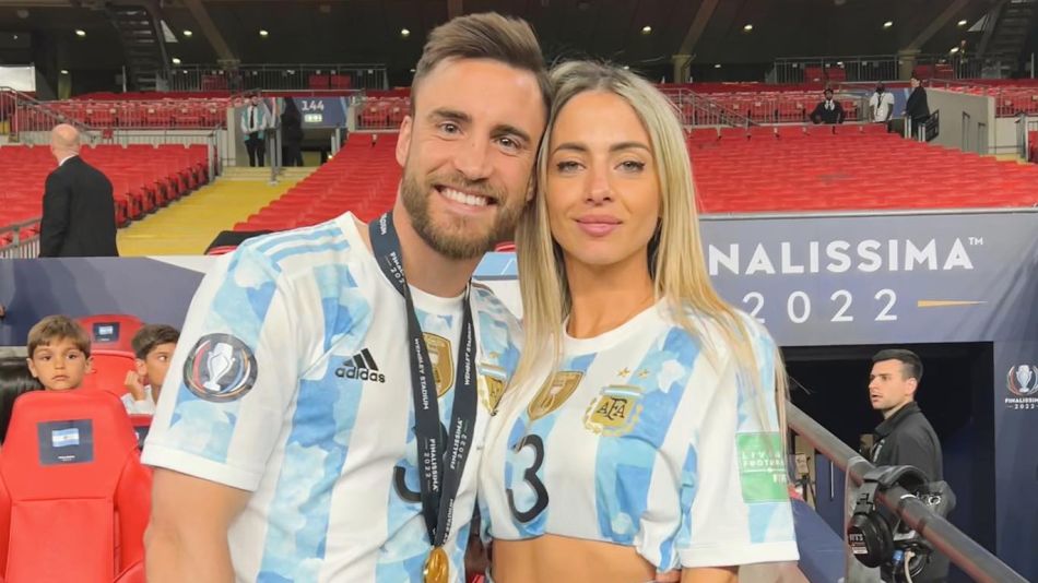 La romántica historia de amor entre Tagliafico y Carolina Calvagni
