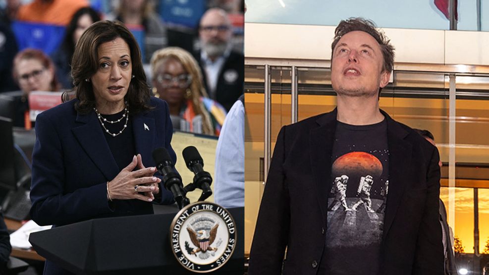 Kamala Harris y Elon Musk