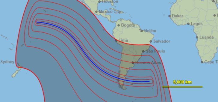 ECLIPSE ANULAR DE SOL. Mapa de observación.