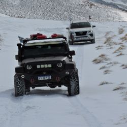 Travesía 4x4 de nieve para unir Malargüe con Planchón Vergara a través del Portezuelo del Carqueque, en Mendoza.
