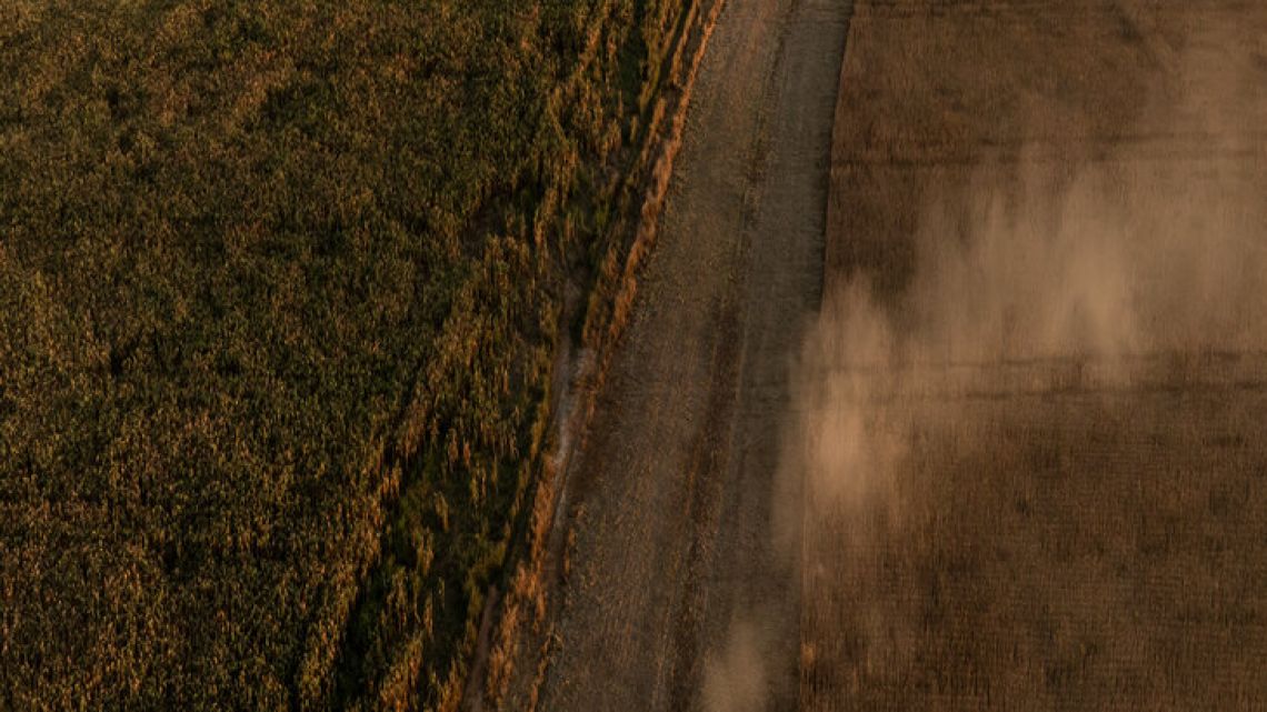 A soy harvest at a farm near Senador Guiomard, Acre state, Brazil. 