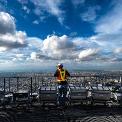 Sitio de investigación de observación de rayos durante una visita de prensa sobre las funciones de control de desastres del Tokyo Sky Tree. Foto de Philip FONG / AFP | Foto:AFP