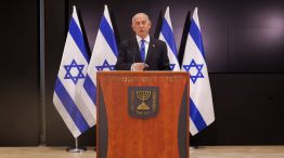 Israel's Prime Minister Netanyahu News Conference Following Rocket Attacks