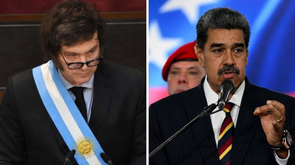 Javier Milei y Nicolás Maduro 20241010