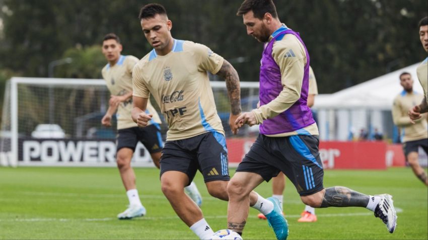 Lautaro Martínez, con serias chances de acompañar a Messi en el ataque.