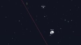 Conjunción estelar de Saturno y La Luna