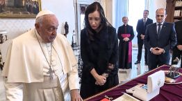 Victoria Villarruel con el Papa Francisco