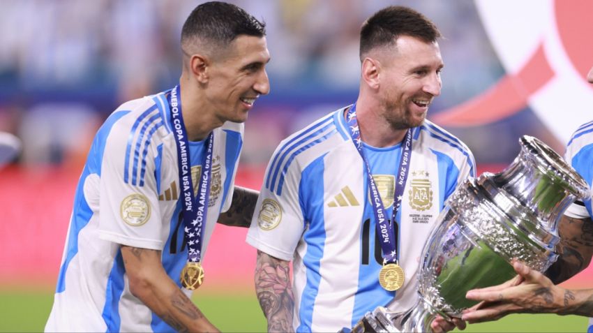 ¿Vuelven a jugar juntos?: el último partido de Messi y Di María fue en la final de la Copa América 2024.