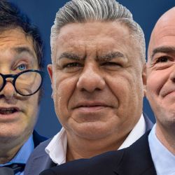 Milei, Tapia e Infantino | Foto:CEDOC