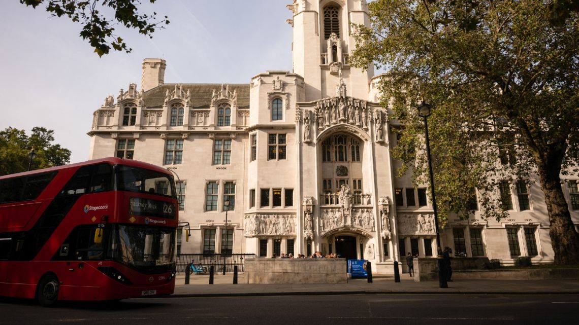 The UK Supreme Court building at Parliament Square in London.