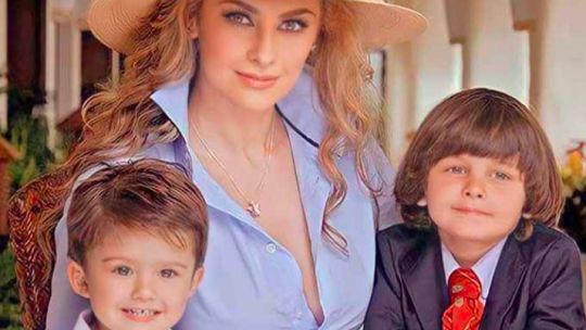 Aracely Árambula y los hijos de Luis Miguel. 